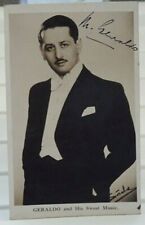 Geraldo -Autographed photo postcard from 1930s picture