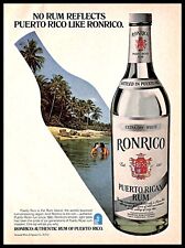 1979 Ronrico Rum Vintage PRINT AD Puerto Rico Beach Palms Couple Kissing 1970s picture