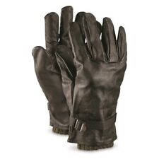 NEW Military Surplus Belgian Army Genuine Leather Combat Gloves Black Work Large picture