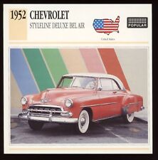 1952 Chevrolet Styleline Deluxe Bel Air  Classic Cars Card picture