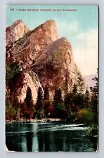 Yosemite National Park, Three Brothers, Valley, Series #393, Vintage Postcard picture
