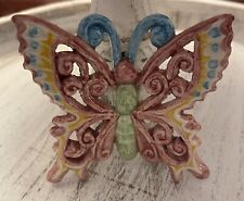 Handpainted Ceramic Butterfly Wall Hanging/ Made In Italy. Mother’s Day Gift picture
