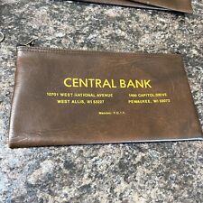 VINTAGE Central BANK DEPOSIT CASH BAG / ZIPPER picture