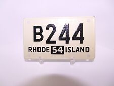 VINTAGE 1954 / RHODE ISLAND, SAMPLE / CEREAL BICYCLE LICENSE PLATE,  B-550 picture