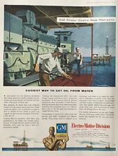 Rare 1950's Vintage Original GM General Motors Oil Rig Ocean Advertisement AD picture