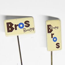 Vintage Bensdorp Bros Metal Stick Pins - Set of 2 picture
