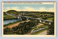 Hancock Bridge MD-Maryland, Hancock Bridge, Potomac River Vintage Postcard picture