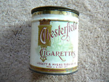 Chesterfield Cigarettes 50 Count Round WW-II Era Tin & Lid - Scarce - Very Good picture