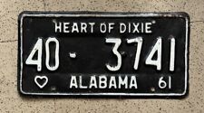 1961 ALABAMA license plate – LAMAR CO – ORIGINAL old antique vintage auto tag picture
