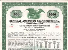 General American Transportation - Original Trust Certificate - 1964 - #8406 picture
