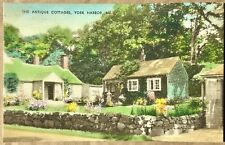 The Antique Cottages. Hand Colored. York Harbor Maine Vintage Postcard. ME picture