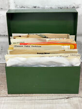 VTG 100+ 60s-90s Clipped Printed Handwritten Grandma Recipes in Metal Recipe Box picture