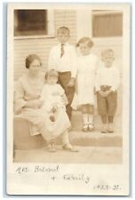 c1910's Mrs. Balamut And Family Children Kids RPPC Photo Posted Antique Postcard picture