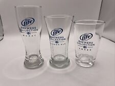 MILLER LITE Mini Beer Glasses Shot Set Of 3 Display Sample Wheat Blonde Ale Ambe picture