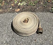 Vintage Decomissioned Niedner’s Fire Hose With Brass Fittings - 1951, ~48 Feet picture