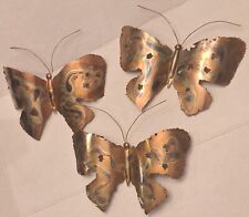 MCM Vintage Brutalist Metal Butterflies Wall Hanging Decor Art Deco picture
