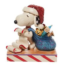 Enesco Jim Shore Peanuts Santa Snoopy with Christmas List and Toy Bag Figurin... picture