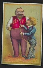 1880s Ketterlinus Philada Litho Trade Card Tailor Rich Man German Cross Red Vest picture