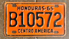 Honduras 1965 BICYCLE License Plate # B10572 picture