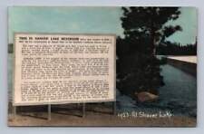 Shaver Lake Reservoir Billboard RPPC Antique Hand Colored California Photo 1930s picture