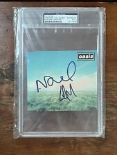 OASIS Noel + Liam Gallagher Signed CD Cover PSA picture