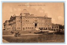 c1905 High School and Gymnasium Building Stockton California CA Vintage Postcard picture
