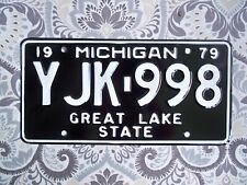 1979 Michigan License Plate YJK 998  Near Mint Condition Clean And Glossy picture