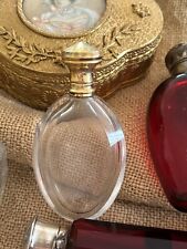 Antique C. 1850 - 1900 French 18k Yellow Gold & Carved Cut Crystal Scent  Bottle picture