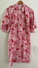 Kyoto Julin Co. Ltd Japan Cotton Kimono Pink Red Floral Print Size/Length 40 in picture