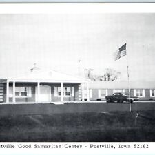 c1950s Postville, IA Good Samaritan Center Nursing Home Cars Flag Postcard A133 picture