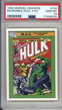 1990 Marvel Universe #134 Incredible Hulk #181 PSA 10 GEM MINT 1st App Wolverine picture