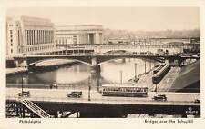 RPPC Aerial View Bridges over the Schuylkill River Philadelphia Real Photo picture