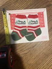 VTG Doll Christmas Knit Stocking Sealed On Card picture