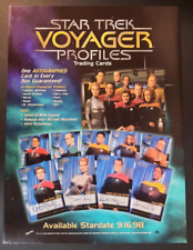 STAR TREK: Voyager Profiles Trading Cards~ Vintage Magazine Page PRINT AD 1998 picture