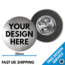 25mm Custom Metallic Clutch Badges • Personalised Printed Badge • Butterfly  picture