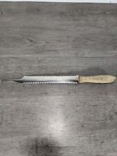 Vintage Gustav Emil Ern kitchen knife 9” serrated double blade. picture