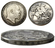 Replica 1PCS British One Crown Coin, 5 Shillings, Silver, Edward VII, 1902 dates picture
