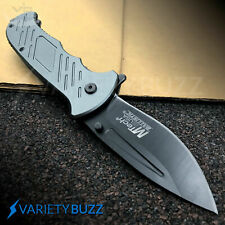 GRAY MILITARY FOLDING POCKET KNIFE Tactical Spring Assisted Blade MTECH USA NEW picture