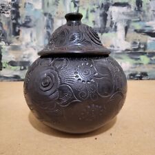 Authentic Mexican Black Clay Jar  - Handmade picture