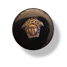 One (1) Medusa Head Black/Antique Brass Button 0.791” (20.11 mm) Diameter picture