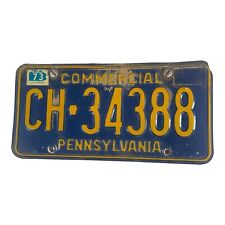1973 Pennsylvania Commercial License Plate Tag Number CH-34388 Penna Ford Dodge picture