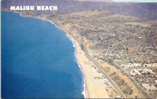 Aerial View, MALIBU BEACH, California Chrome Postcard - H.S. Crocker Co. picture