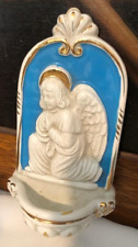 VIntage Angel Holy Water font 7 3/4 inches tall R.Capodiomonte picture
