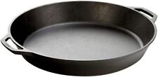 Lodge Seasoned Cast Iron Skillet with 2 Loop Handles - 17 Inch Ergonomic picture