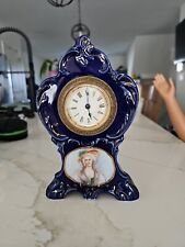 Antique Victorian Mantle Clock Handpainted picture