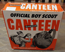 Vintage Boy Scouts of America Be Prepared Aluminum Canteen w/ Cover & Box picture