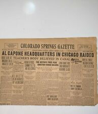Old Newspaper: 1931 Al Capone...Raided picture