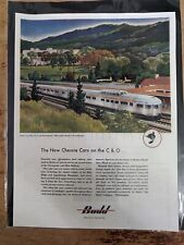 VTG Railroad Ad Budd Chessie Cars Chesapeake And Ohio 1948 Print C&O Blank Back  picture