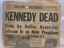 JFK November 22 1963 The Detroit News Kennedy Dead Assassination picture