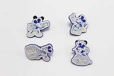 Disney Vacation Club DVC Set Of 4 Blue & White Collector Pins Mickey Mouse picture